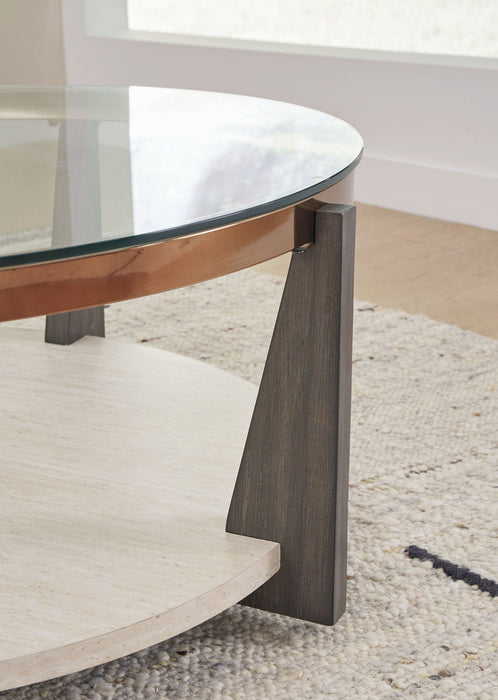 Frazwa - Round Cocktail Table - Multi