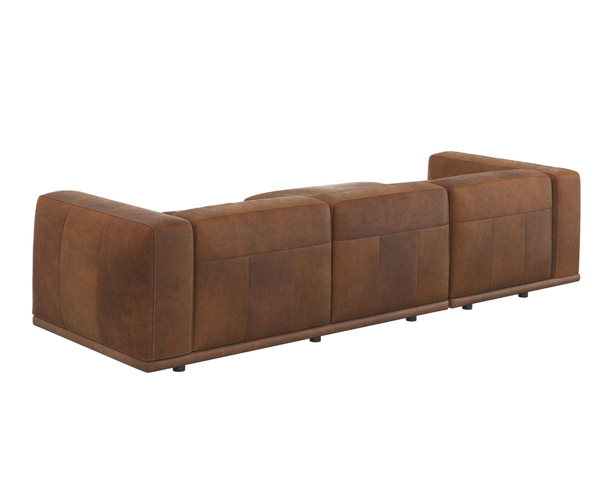 Beau Sofa Chaise - Laf - Lucia Tobacco Leather