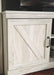 Bellaby - Entertainment Center - TV Stand With Faux Firebrick Fireplace Insert - Whitewash