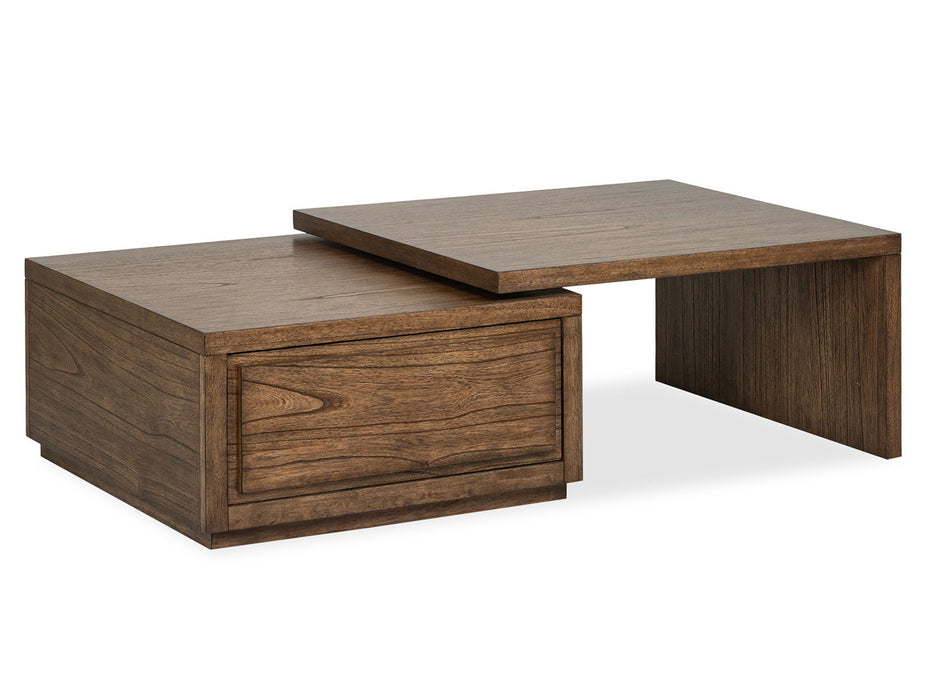 Newton - Rectangular Cocktail Table With Casters - Cinnamon