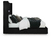 Tayleena - Upholstered Bed With Fireplace And Wireless Audio