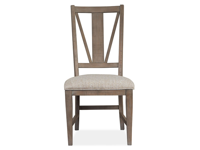 Paxton Place - Dining Side Chair With Upholstered Seat (Set of 2) - Dovetail Gray