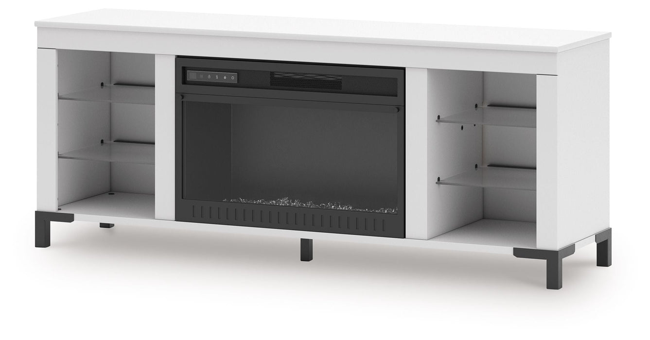 Brollevi - TV Stand With Fireplace - White
