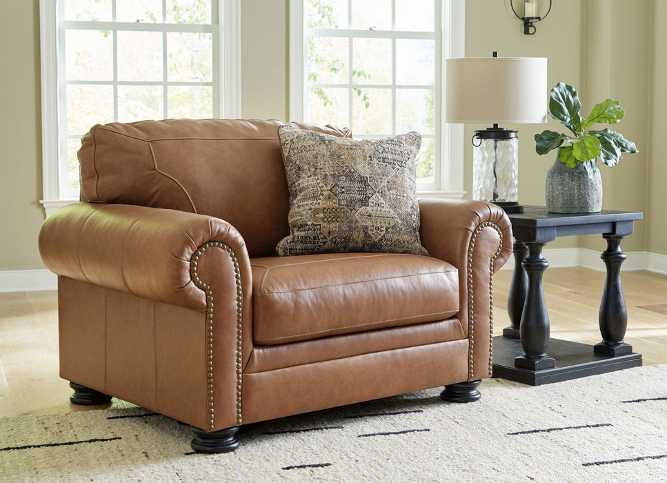 Carianna Leather Chair And A Half - Caramel