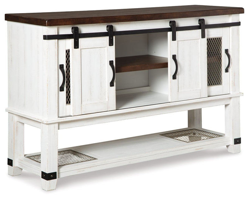 Valebeck - Dining Room Server - White / Brown