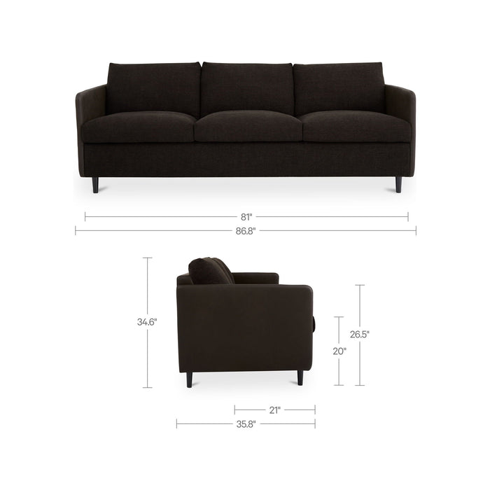 Teller - Sofa - Warm Black