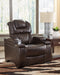 Warnerton PWR Recliner/ADJ Headrest chair - Chocolate - Furniture Depot (6217032794285)