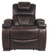 Warnerton PWR Recliner/ADJ Headrest chair - Chocolate - Furniture Depot (6217032794285)