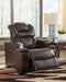 Warnerton PWR Recliner/ADJ Headrest chair - Chocolate - Furniture Depot (6217032794285)