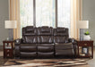 Warnerton PWR REC Sofa with ADJ Headrest - Chocolate - Furniture Depot (6217290743981)