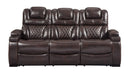 Warnerton PWR REC Sofa with ADJ Headrest - Chocolate - Furniture Depot (6217290743981)