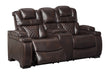 Warnerton PWR REC Loveseat/CON/ADJ HDRST - Chocolate - Furniture Depot (6217309061293)