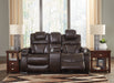 Warnerton PWR REC Loveseat/CON/ADJ HDRST - Chocolate - Furniture Depot (6217309061293)