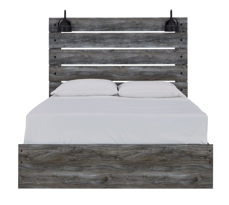 Baystorm Gray Panel Bed Footboard Slat - Queen