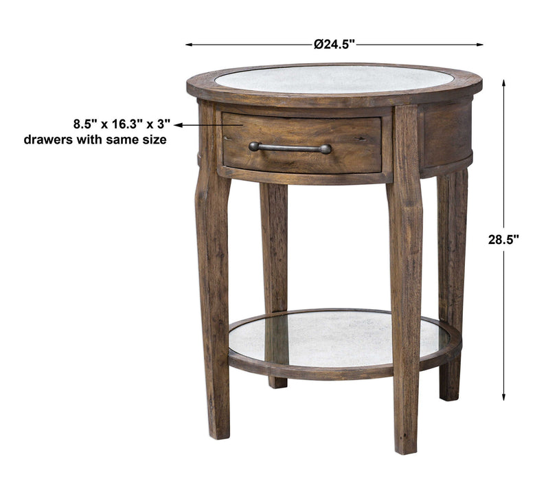 Raelynn - Wood Lamp Table - Light Brown