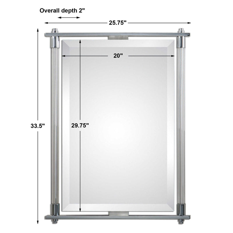 Adara - Vanity Mirror - Pearl Silver