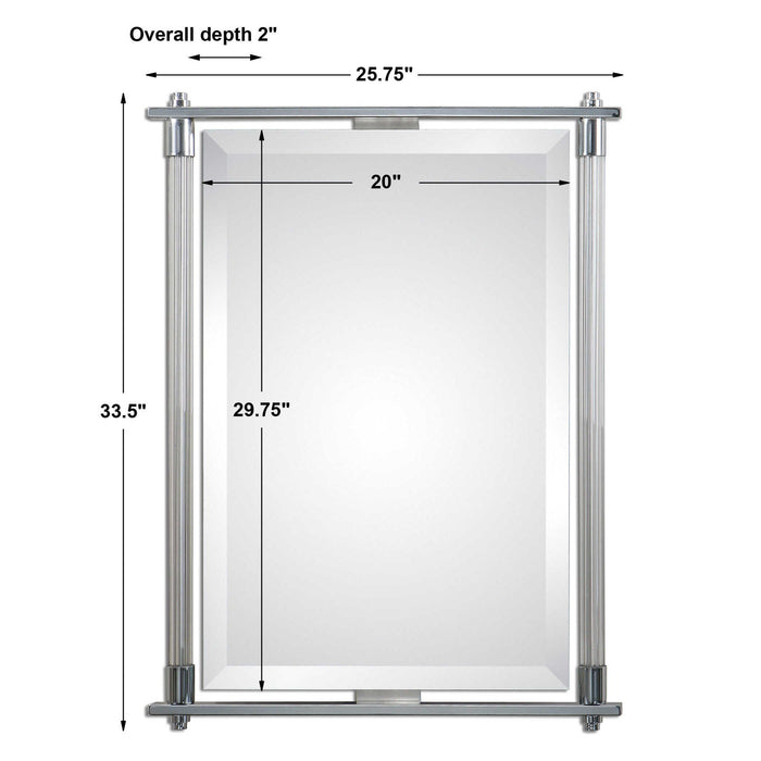Adara - Vanity Mirror - Pearl Silver
