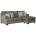 Dorsten sofa chaise Slate - Furniture Depot