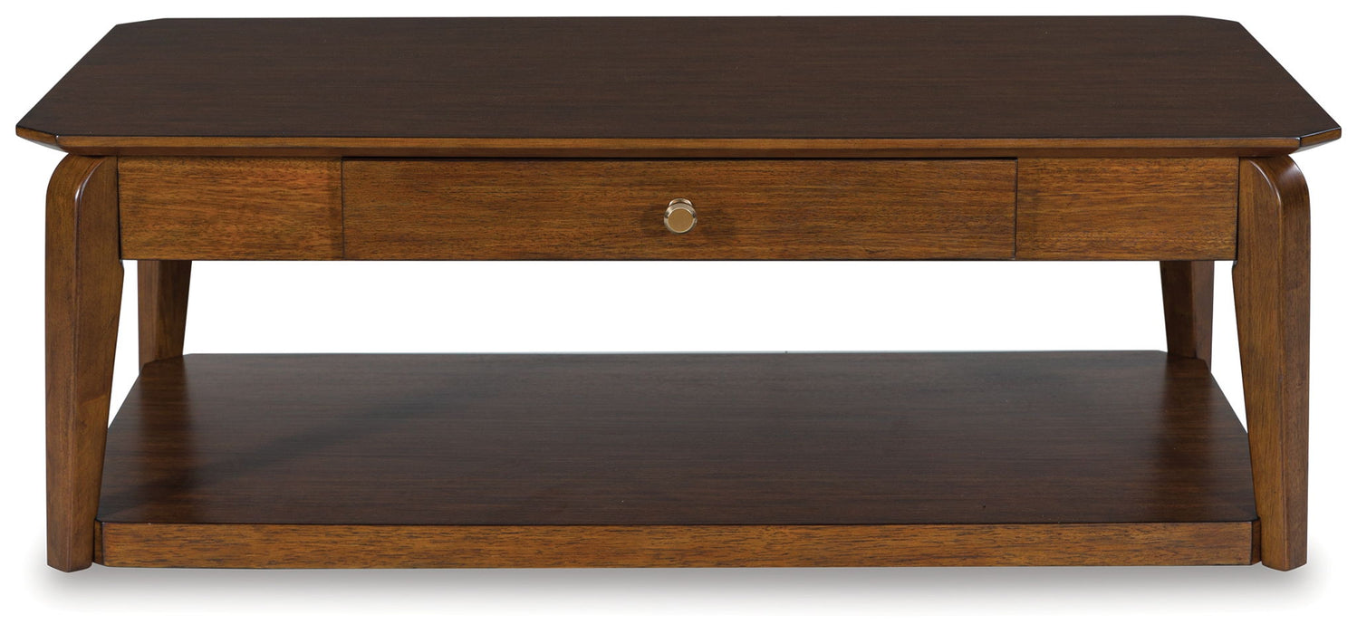 Trenmour - Rectangular Cocktail Table - Medium Brown