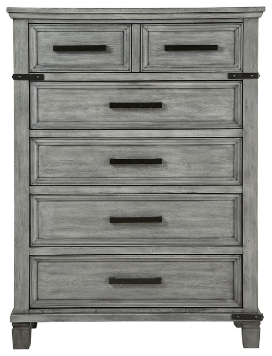 Russelyn - Five Drawer Chest - Gray