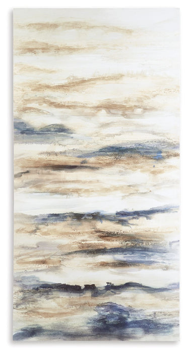 Joely - Wall Art - Blue / Tan