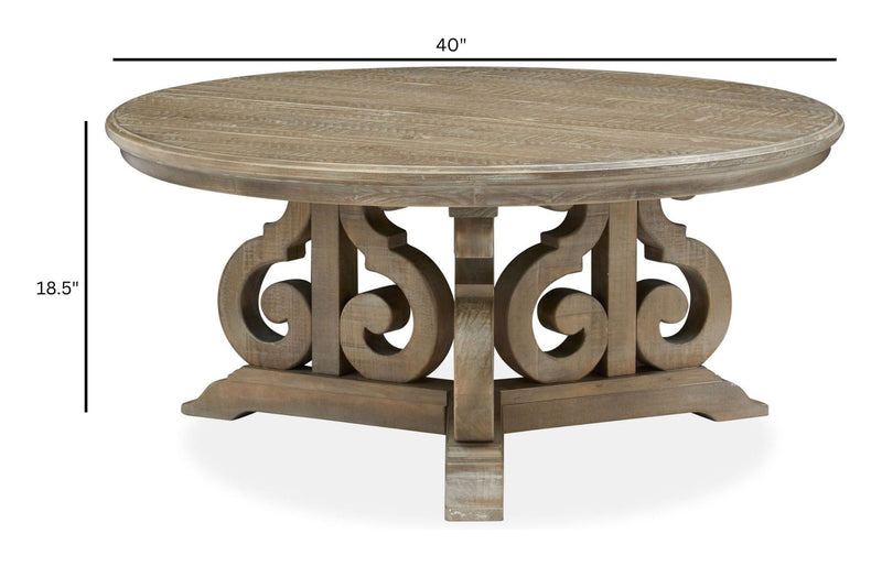 Tinley Park - Round Cocktail Table - Dove Tail Gray