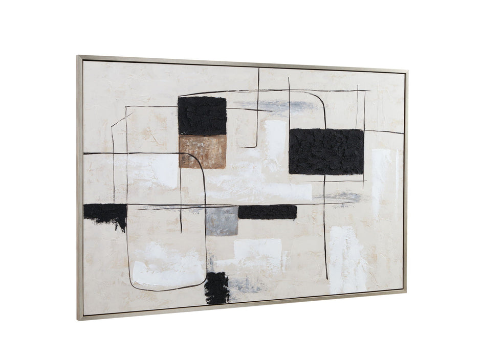 Quartershot Framed Canvas - Beige / Black