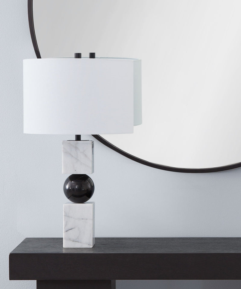 Ellendale - Table Lamp - Black / White