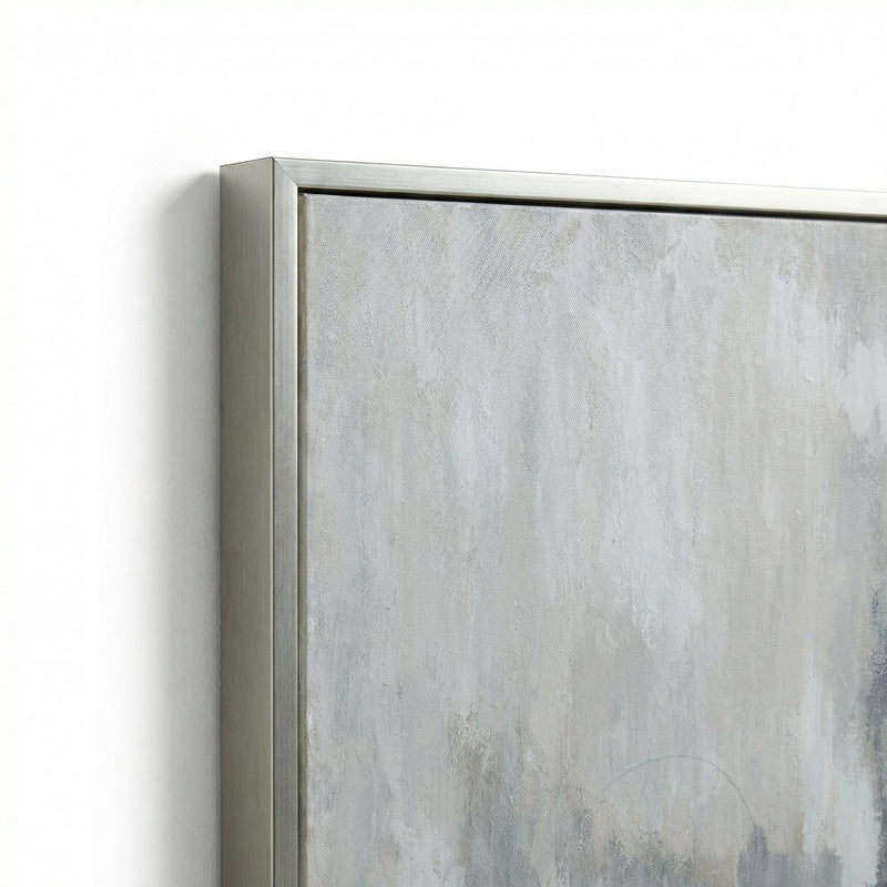 Quiet Reflection Framed Canvas - Silver