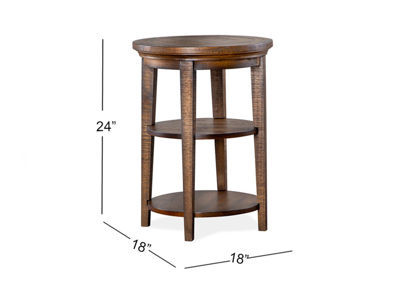 Bay Creek - Round Accent End Table - Toasted Nutmeg