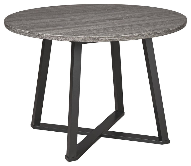 Centiar Black / Gray 5 Pc. Round Dining Room Table, 4 Side Chairs