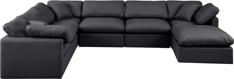 Indulge - Faux Leather 7 Piece Modular Sectional