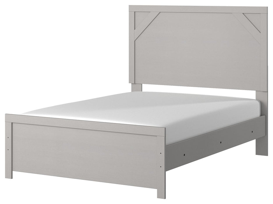 Cottenburg Light Gray / White Panel Bed - Full