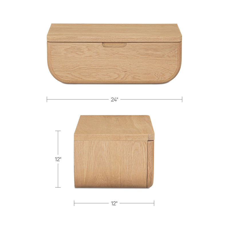 Hettie - Floating Nightstand - Natural / Brown
