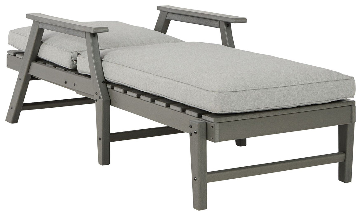 Visola - Chaise Lounge with Cushion - Gray