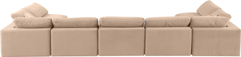 Comfy - 7 Piece Velvet Modular Armless Sectional