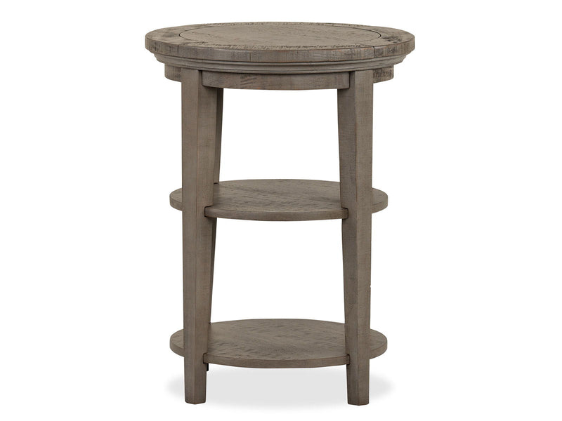Paxton Place - Round Accent End Table - Dovetail Gray