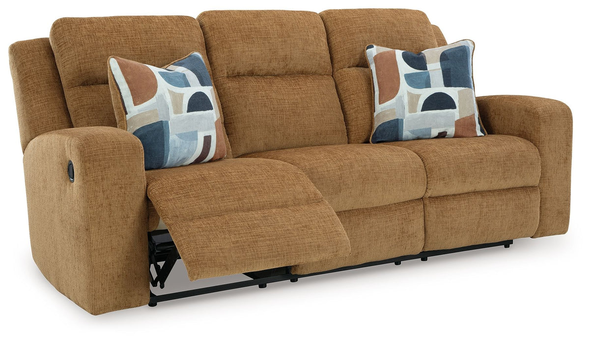 Kanlow - Reclining Sofa - Fabric - Honey