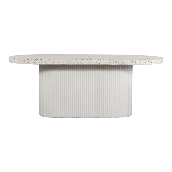 Lyon - Outdoor Cement Dining Table - Pearl Silver