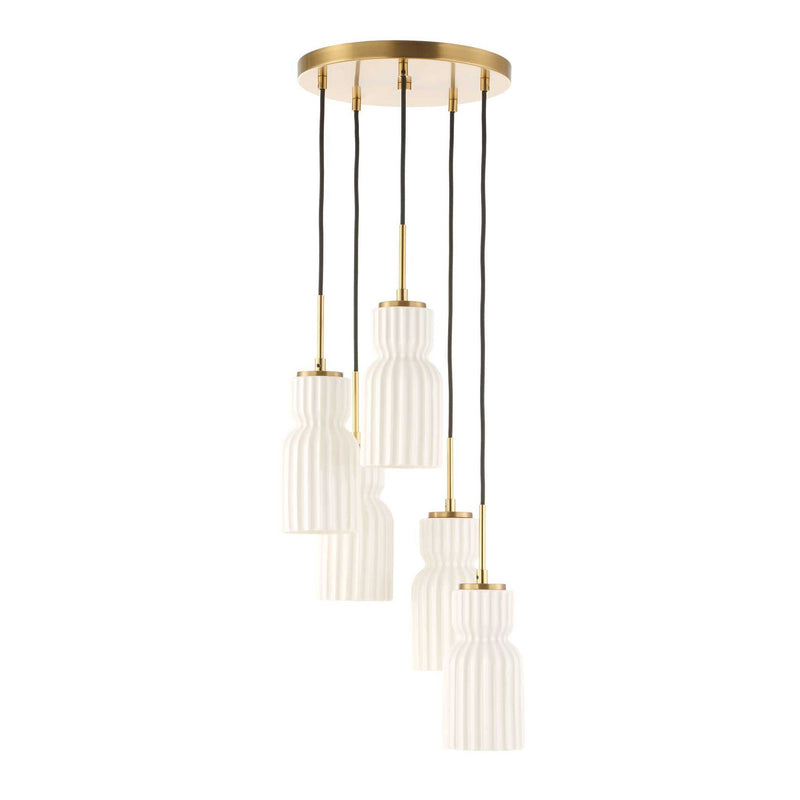 Vanier - 5 Light Cluster Pendant - Gold