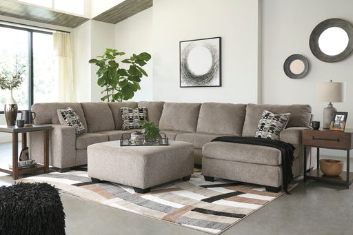 Ballinasloe 3 Piece RAF Chaise Sectional Platinum - Furniture Depot