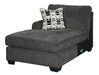 Ballinasloe 3 Piece LAF Chaise Sectional Smoke - Furniture Depot