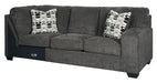 Ballinasloe 3 Piece LAF Chaise Sectional Smoke - Furniture Depot