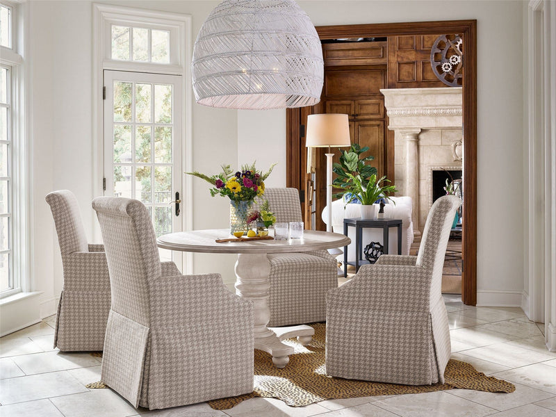 Past Forward Ansen Round Dining Table Pearl Silver