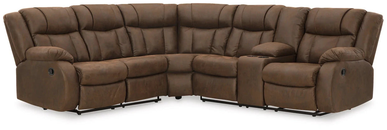 Trail Boys 2-Piece Reclining Sectional with Console