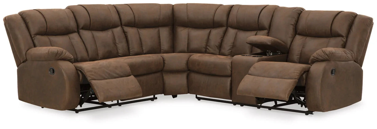 Trail Boys 2-Piece Reclining Sectional with Console