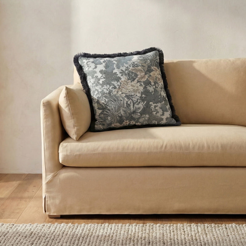 Yasmin - Square Cushion Tapestry - Blue / Gray