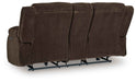 Free Wake - Double Relcining Power Loveseat With Console - Chocolate