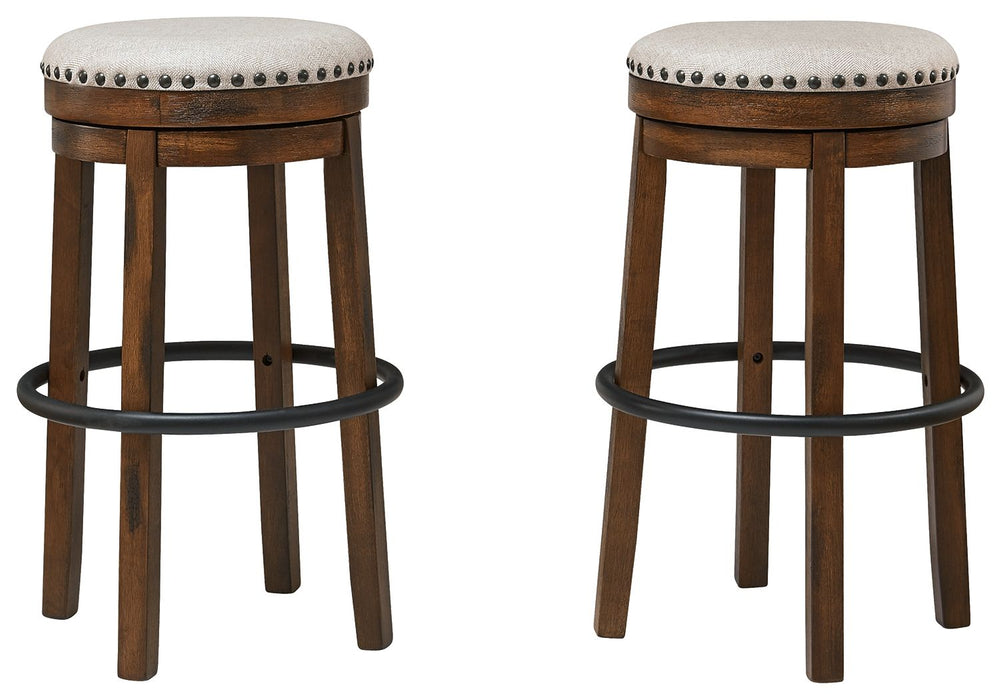 Valebeck Tall upholstered Swivel Barstool 1/CN