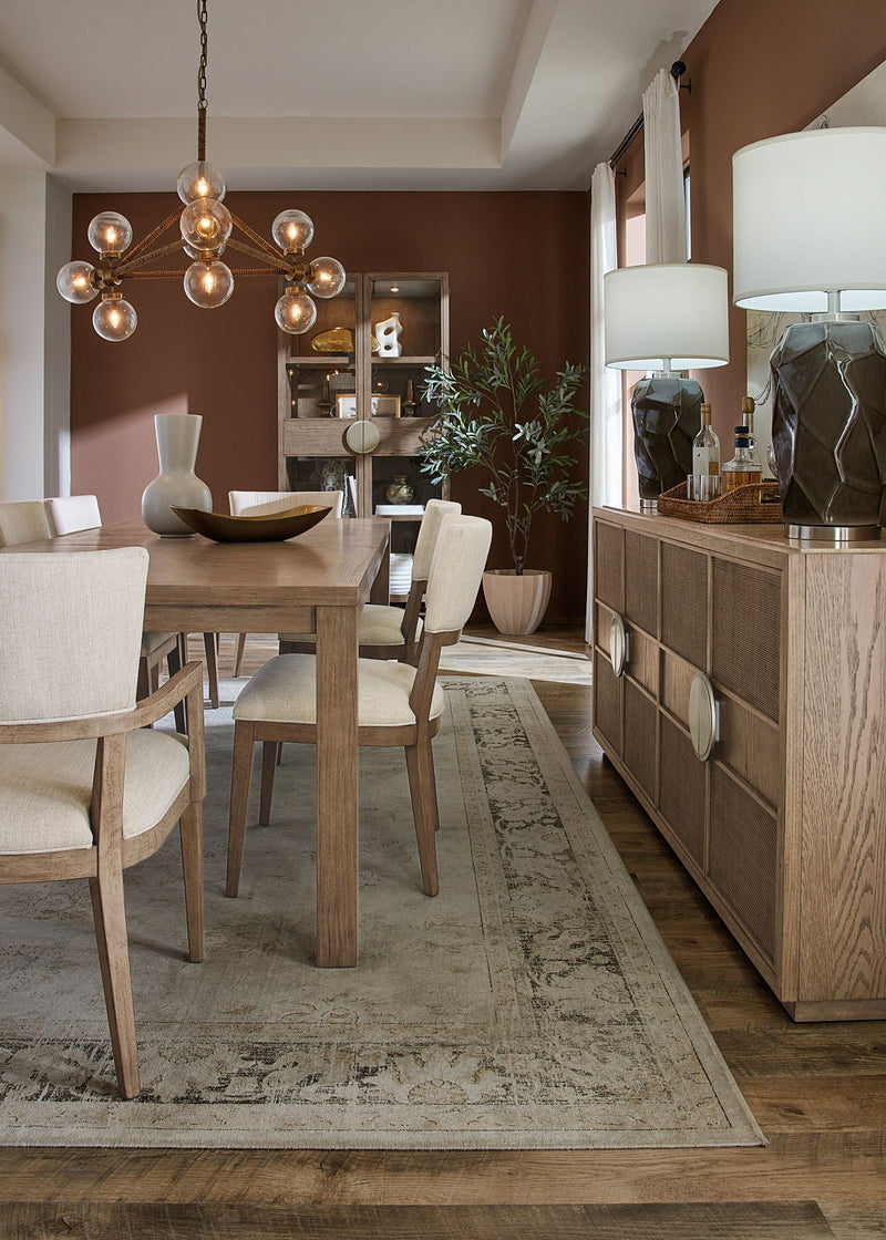 Sonnet - Rectangular Dining Table With One 18" Leaf - Dark Gray / Light Brown